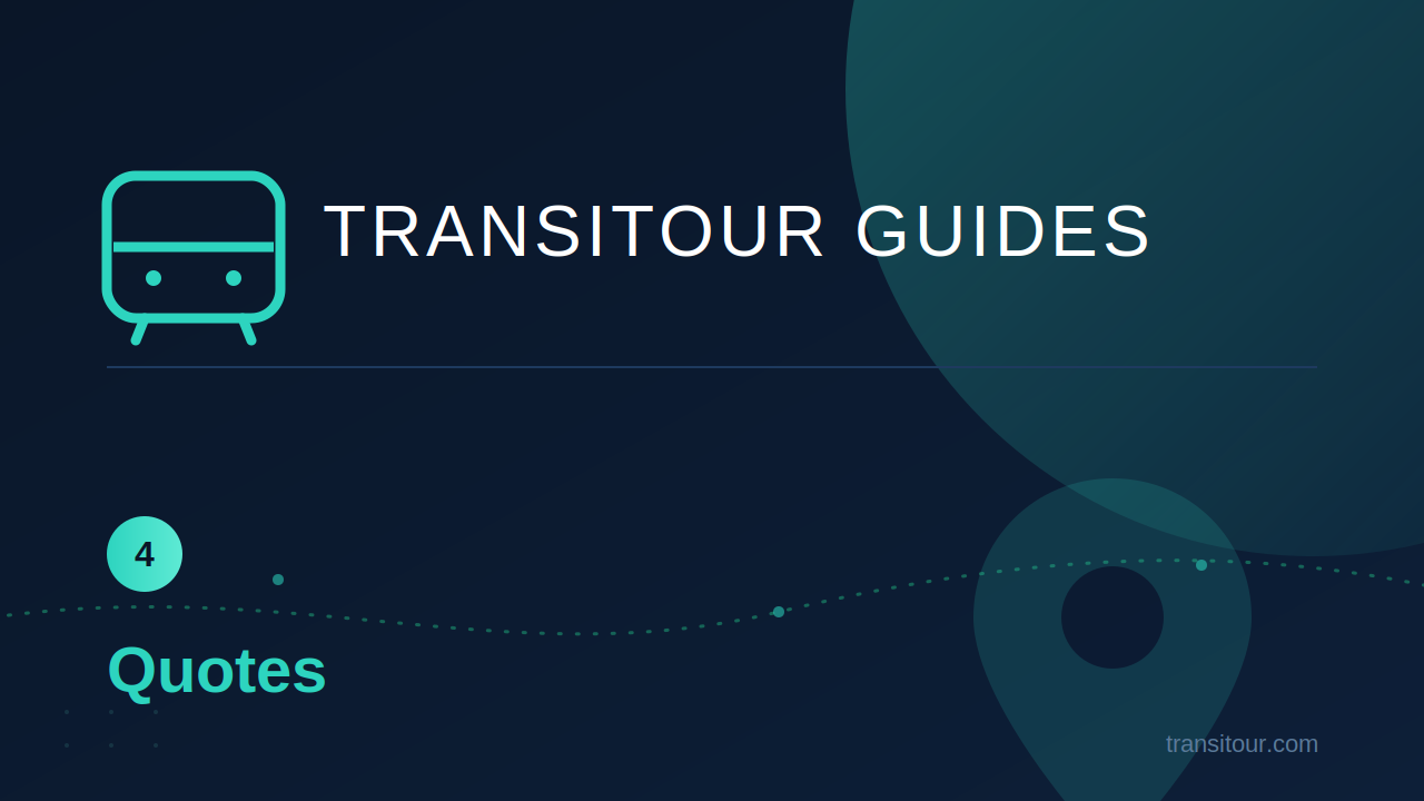 Transitour Tutorial 4: How to Create and Manage Quotes
